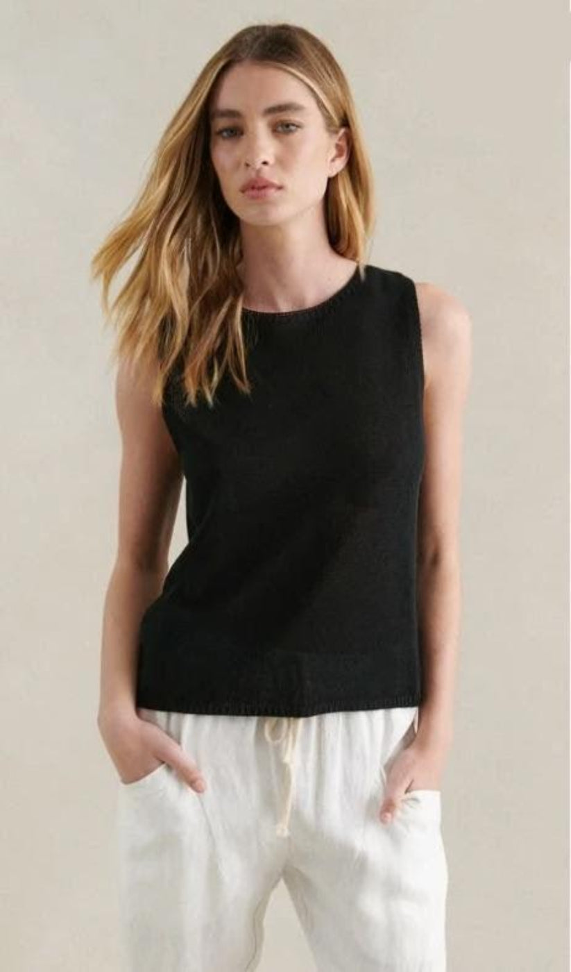 Little Lies Spring Knit Tank Black