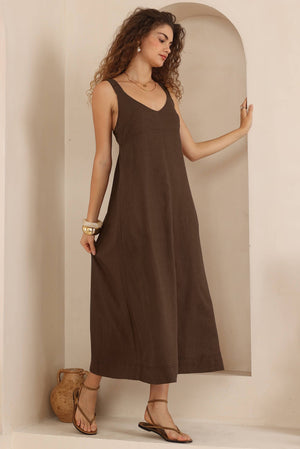 Iris Maxi Piper Maxi Dress Chocolate