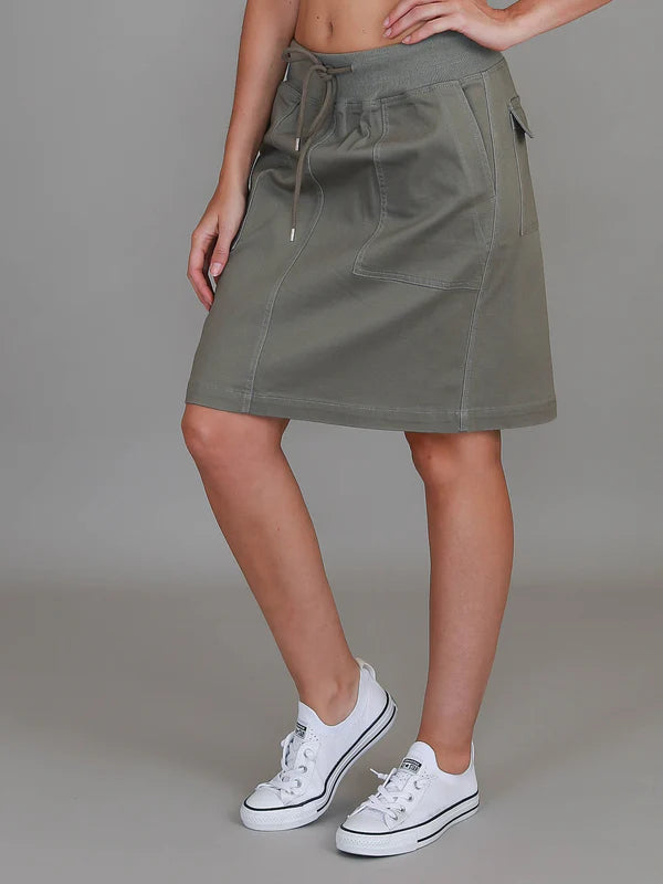3rd Story Pisces Drawsting Chino Skirt Khaki