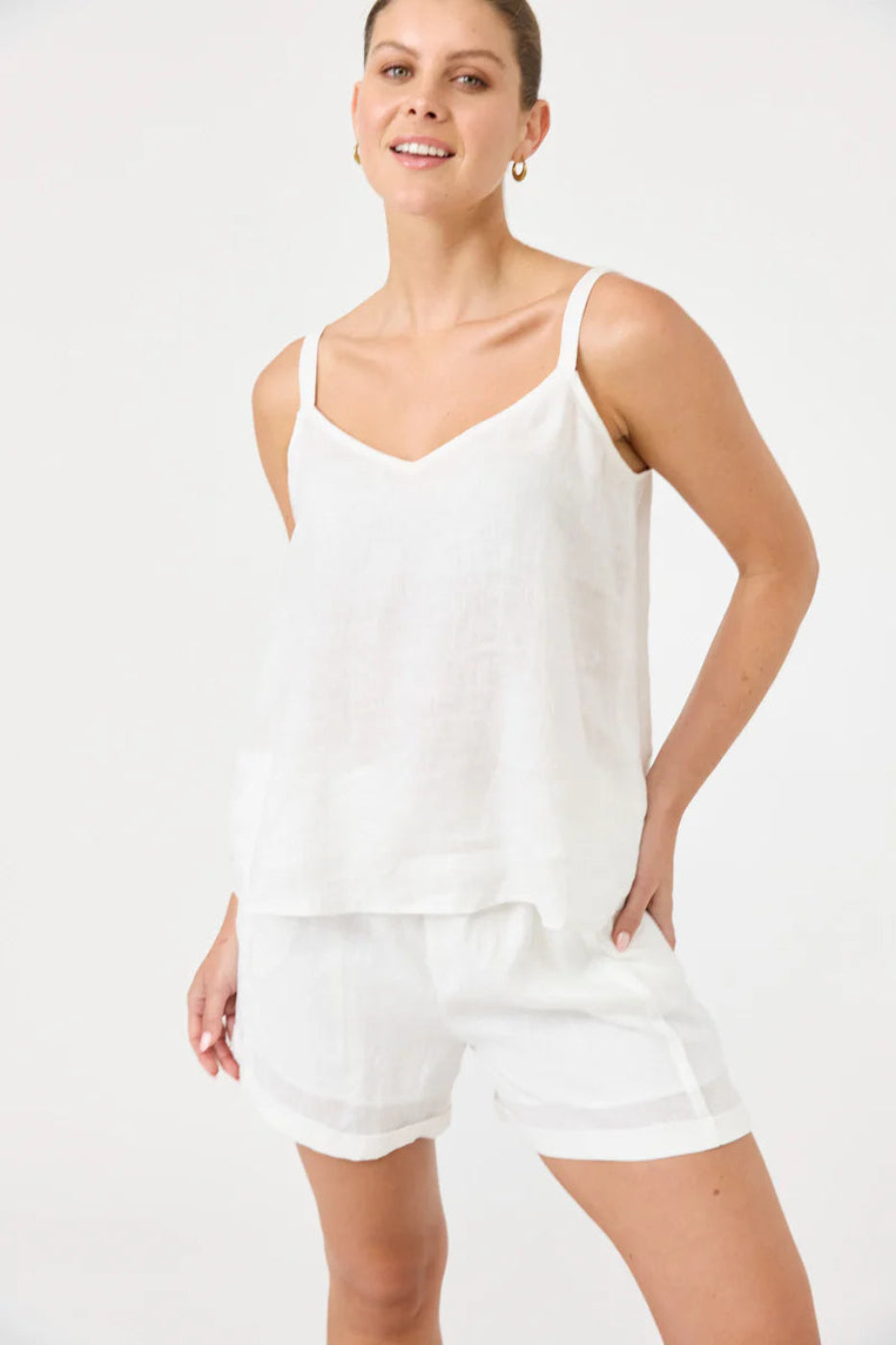 Eb & Ive Studio Linen Tank Salt
