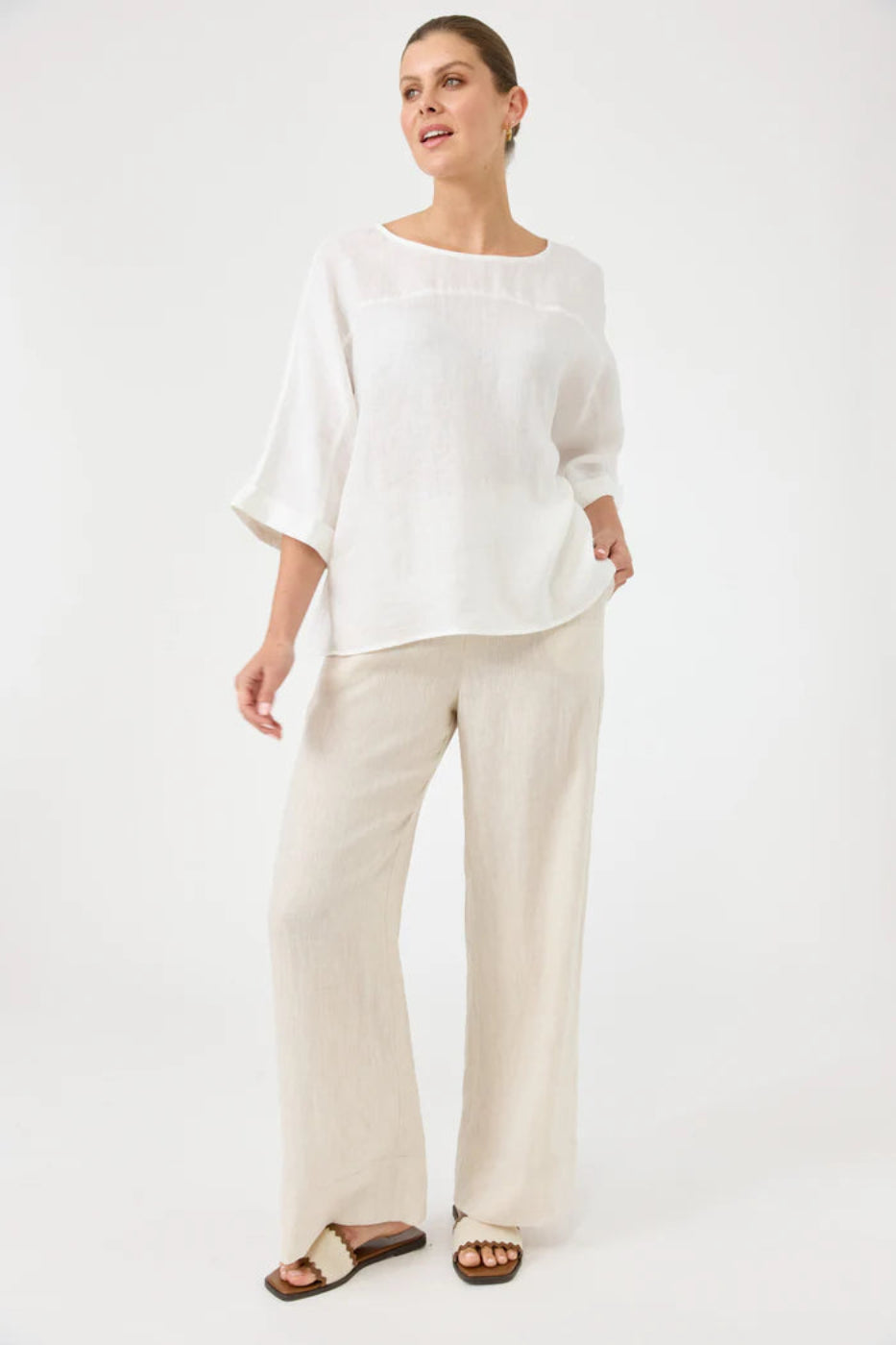 Eb & Ive Studio Relaxed Top Salt
