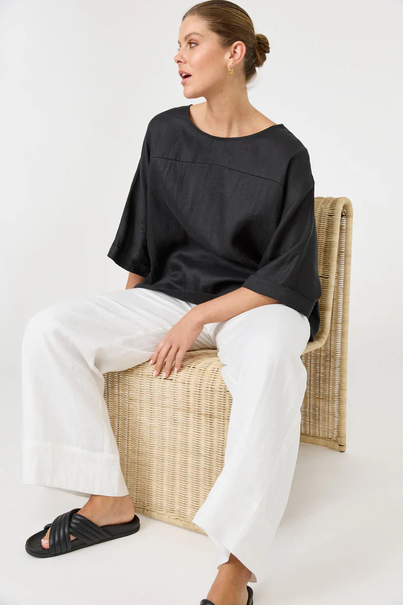 Eb & Ive Studio Relaxed Top Ebony