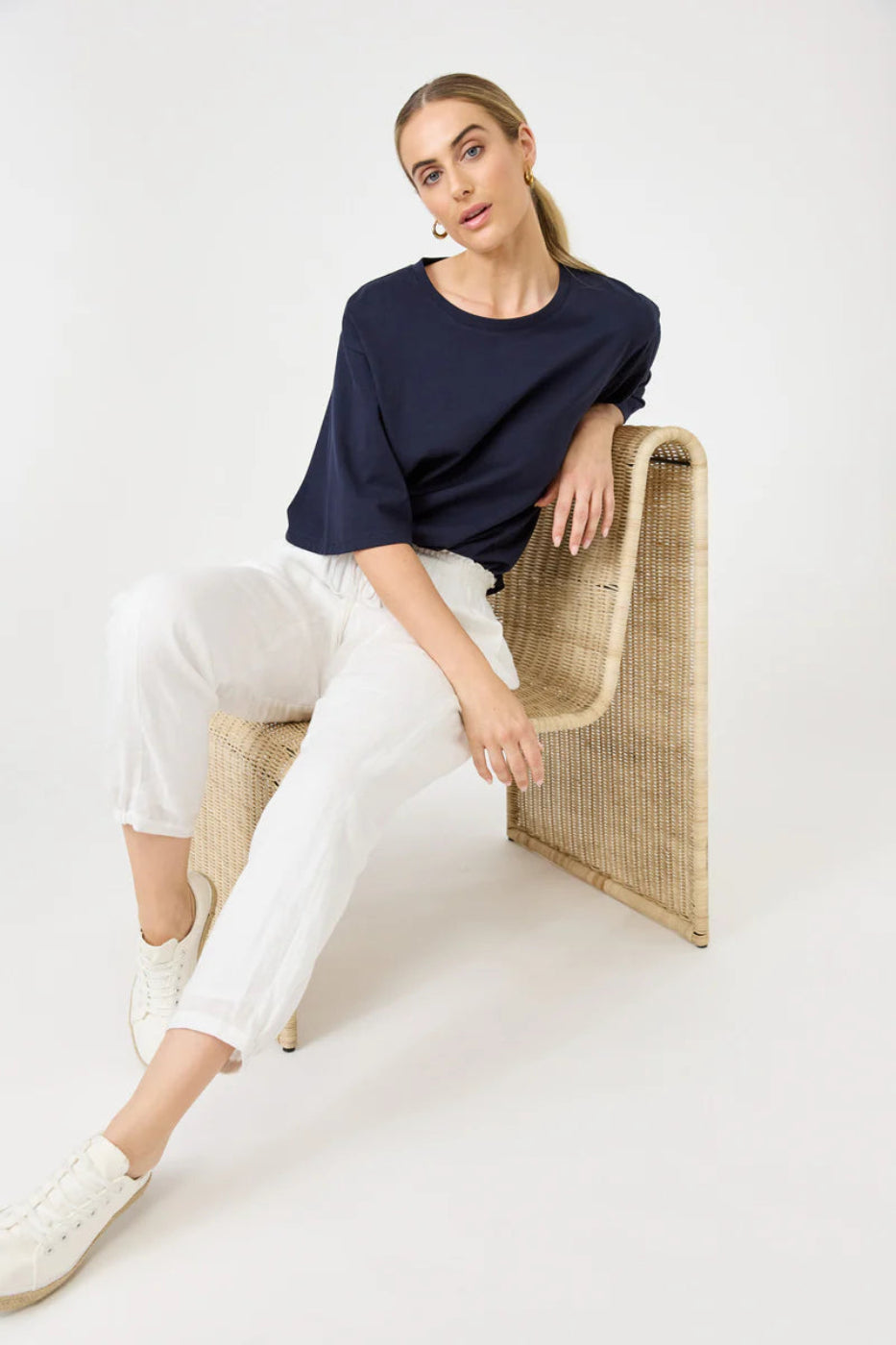 Eb & Ive Studio Relaxed Pant Salt