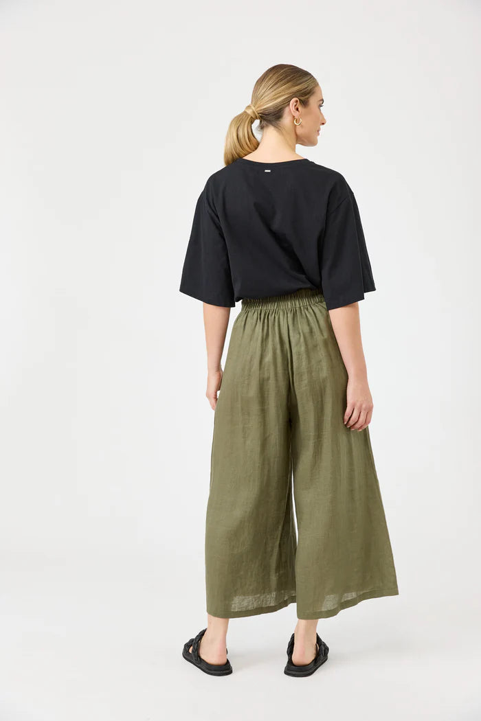 Eb & Ive Studio Crop Pant Khaki