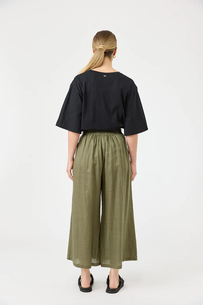 Eb & Ive Studio Crop Pant Khaki
