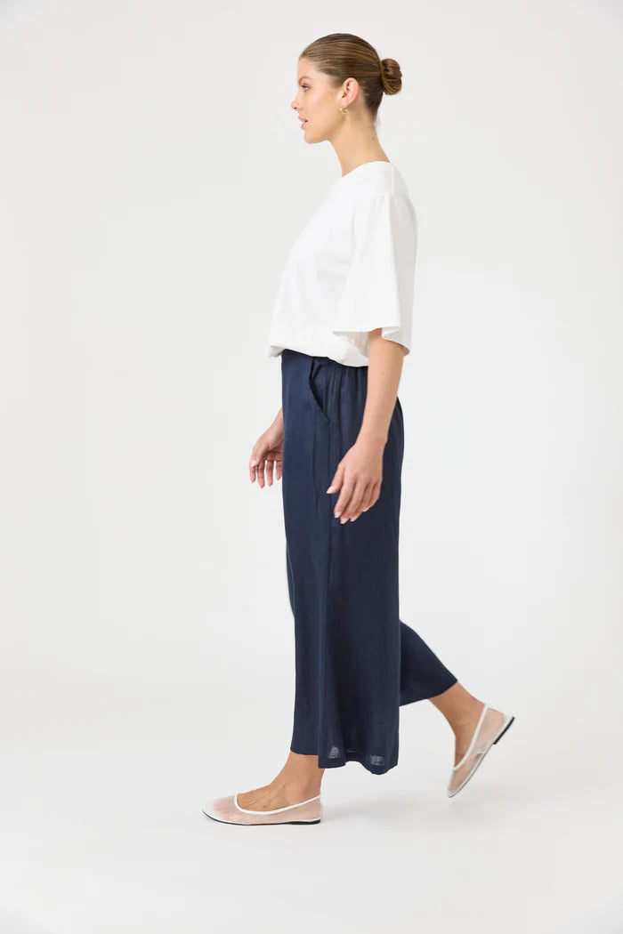 Eb & Ive Studio Crop Pant Navy