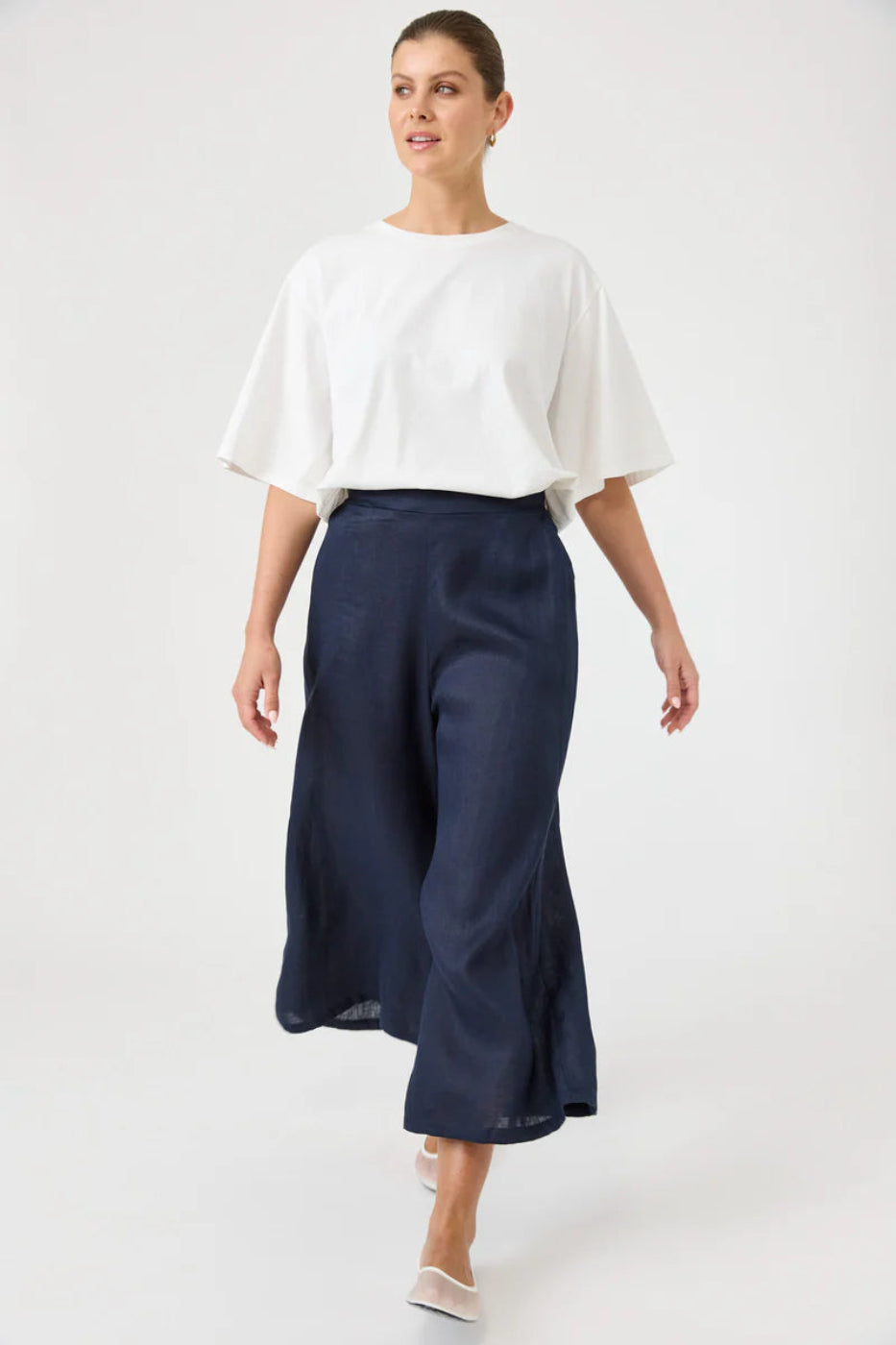 Eb & Ive Studio Crop Pant Navy