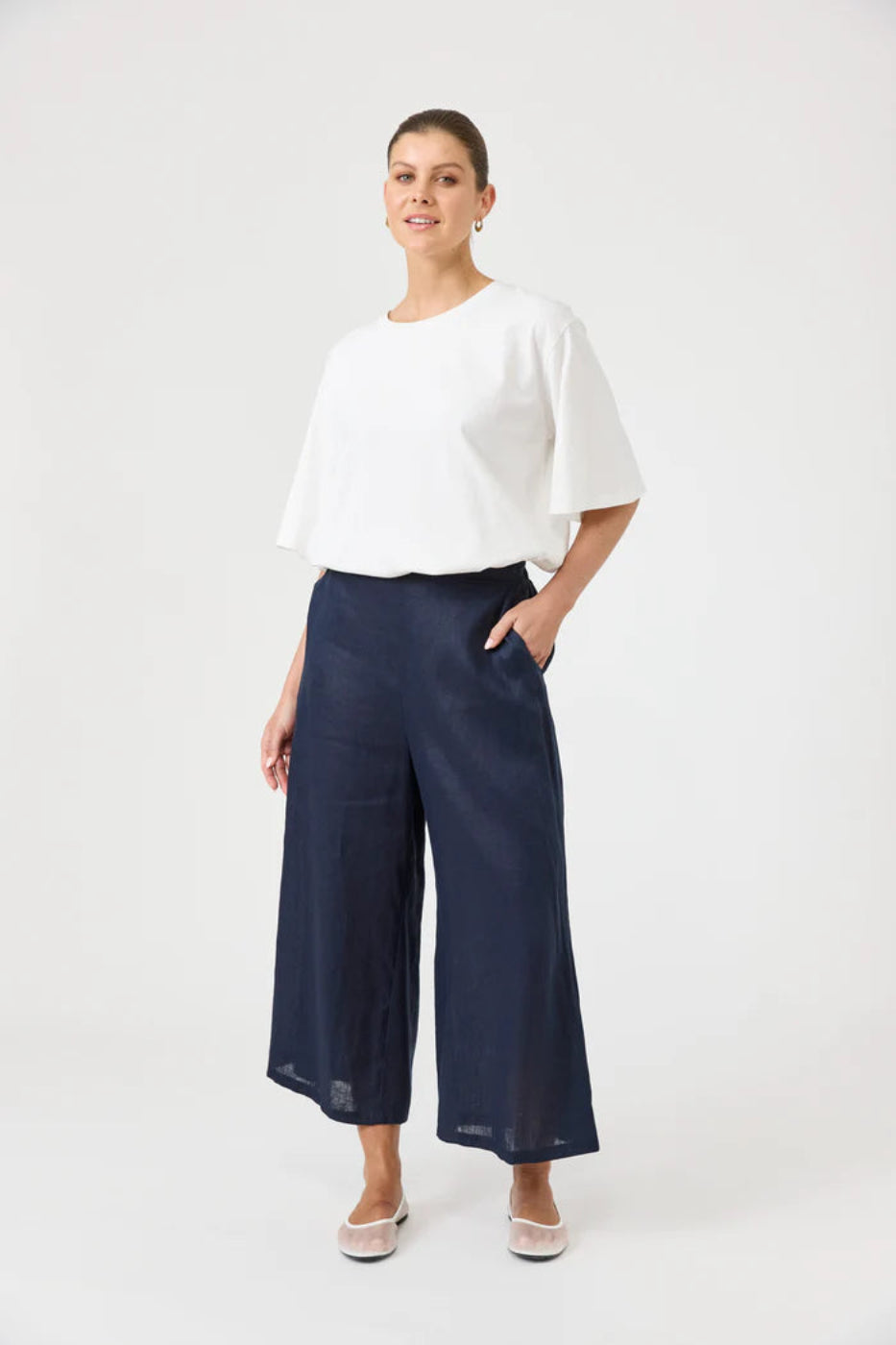 Eb & Ive Studio Crop Pant Navy