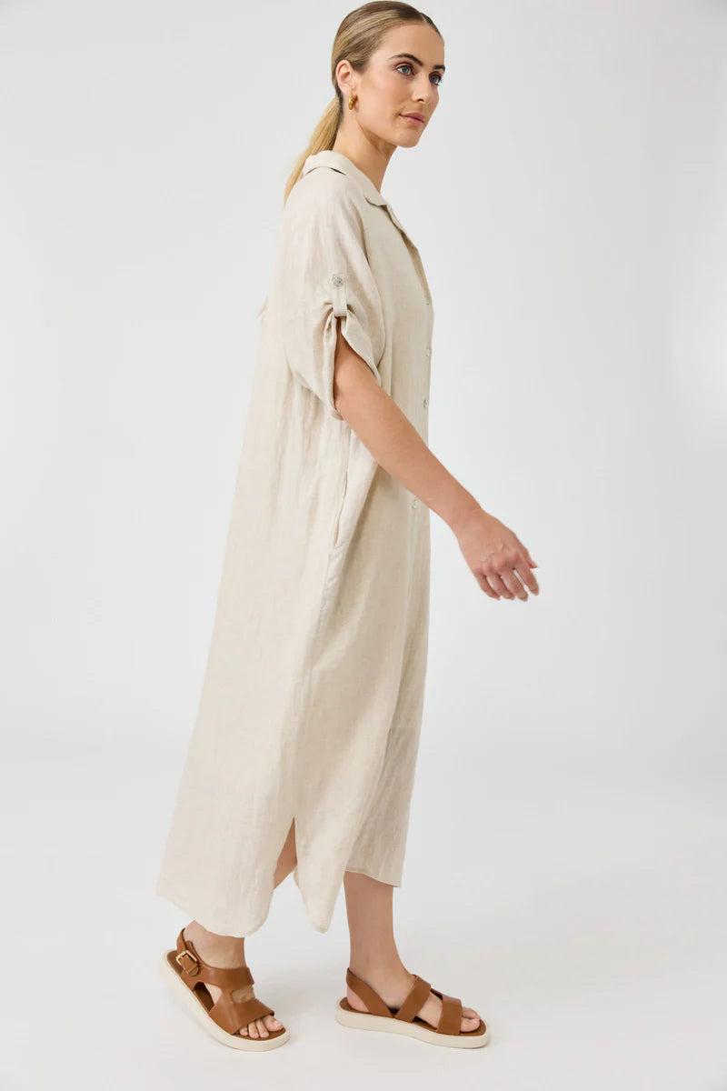Eb & Ive Studio Shirt Dress Tusk