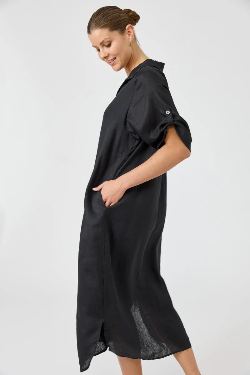 Eb & Ive Studio Shirt Dress Ebony