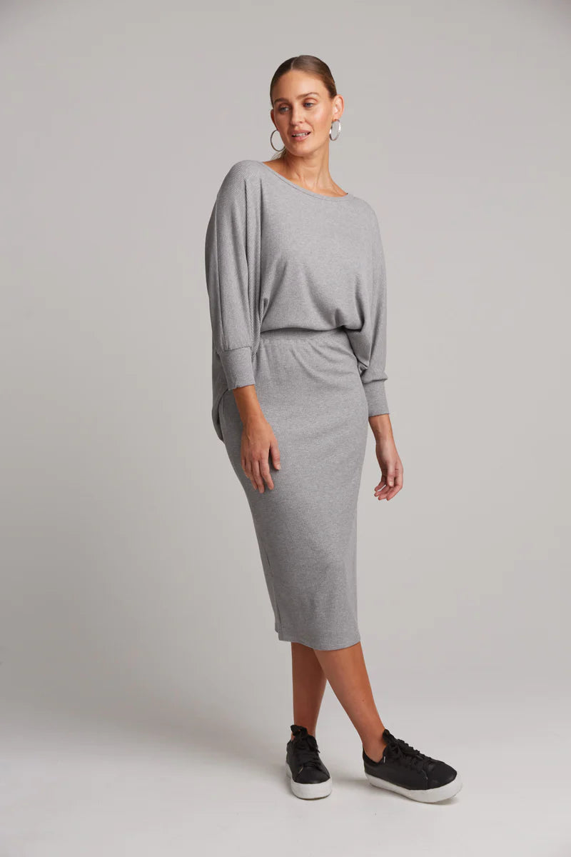 Eb & Ive Studio Jersey Skirt Gray