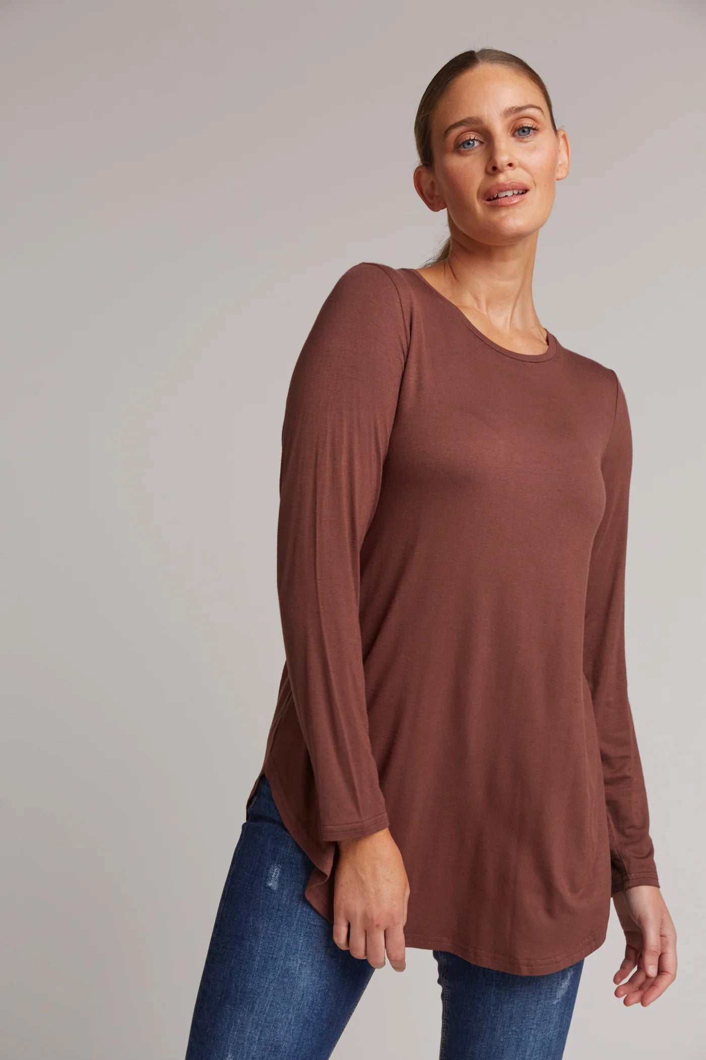 Eb & Ive Studio Jersey Tshirt Mocha