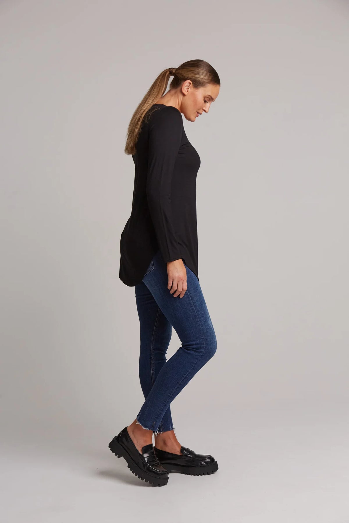 Eb & Ive Studio Jersey Tshirt Ebony