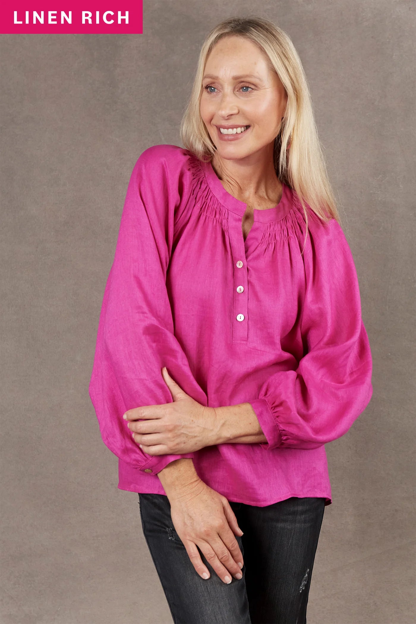 Eb & Ive Nama Blouse Magenta