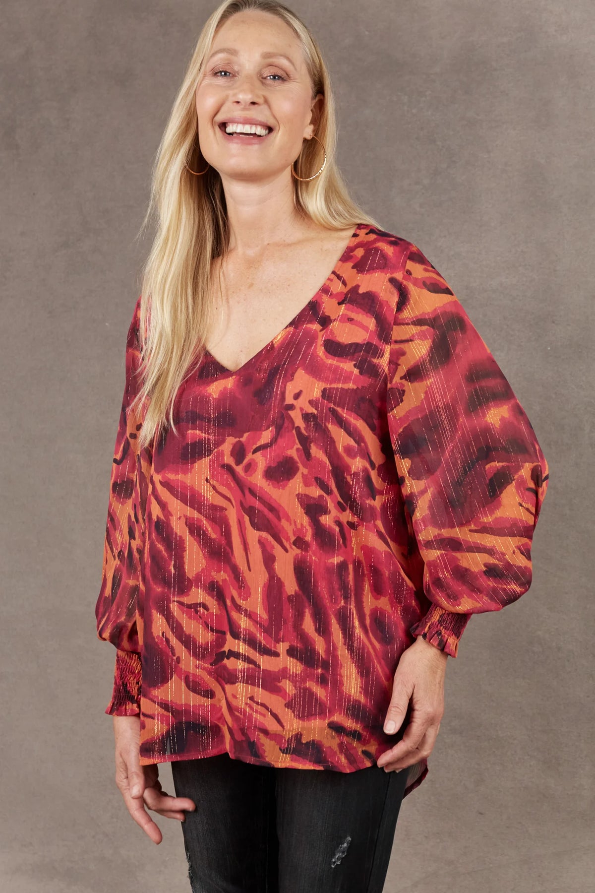 Eb & Ive Bantu Top Magenta