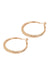 Eb & Ive Norse Textured Hoop Earring Gold
