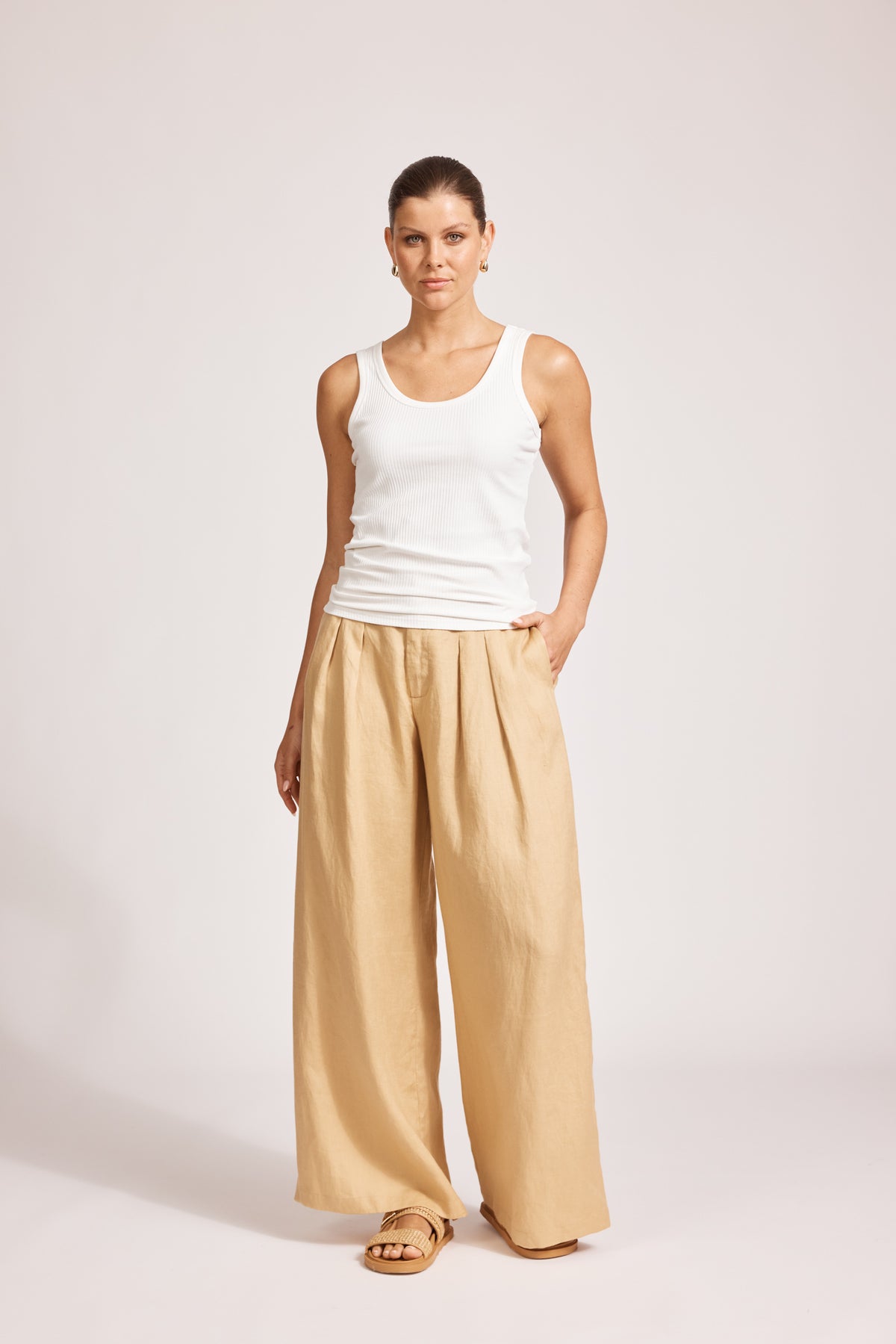 Eb & Ive Miramar Palazzo Pant Camel