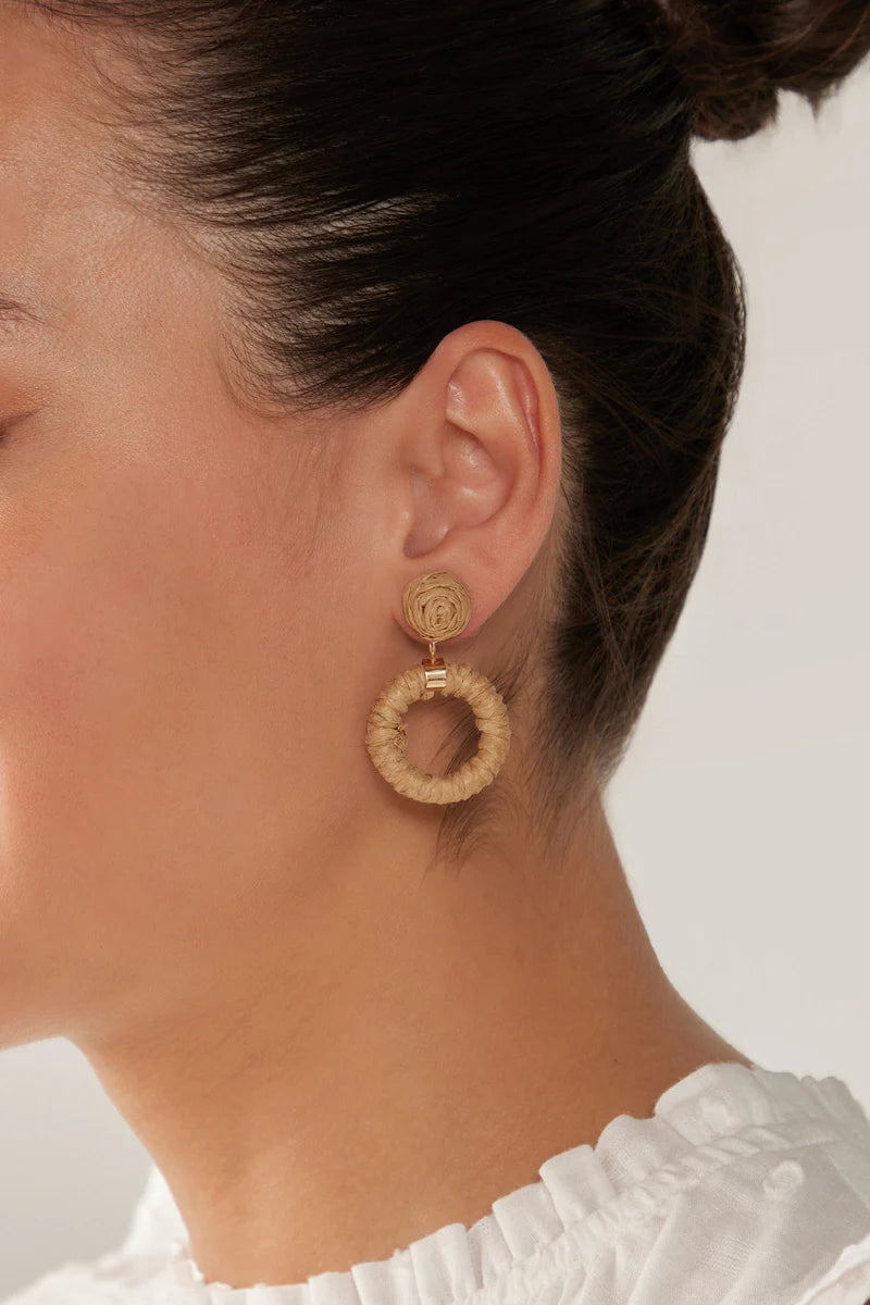 Eb & Ive Sojourn Round Earring - Dune
