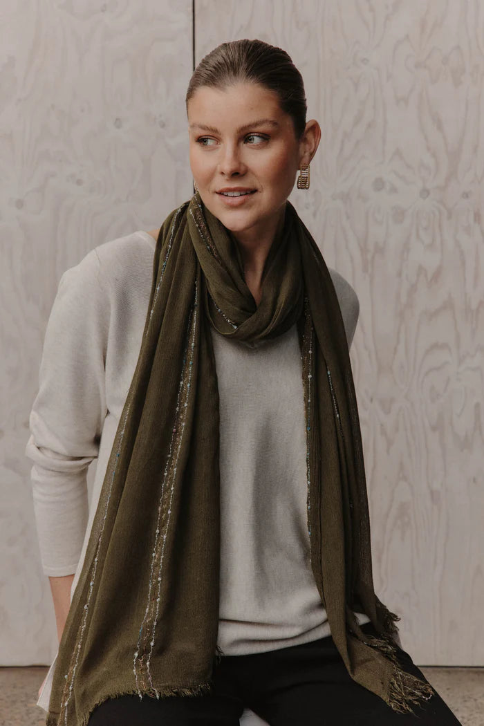 Eb & Ive Ayana Scarf Olive