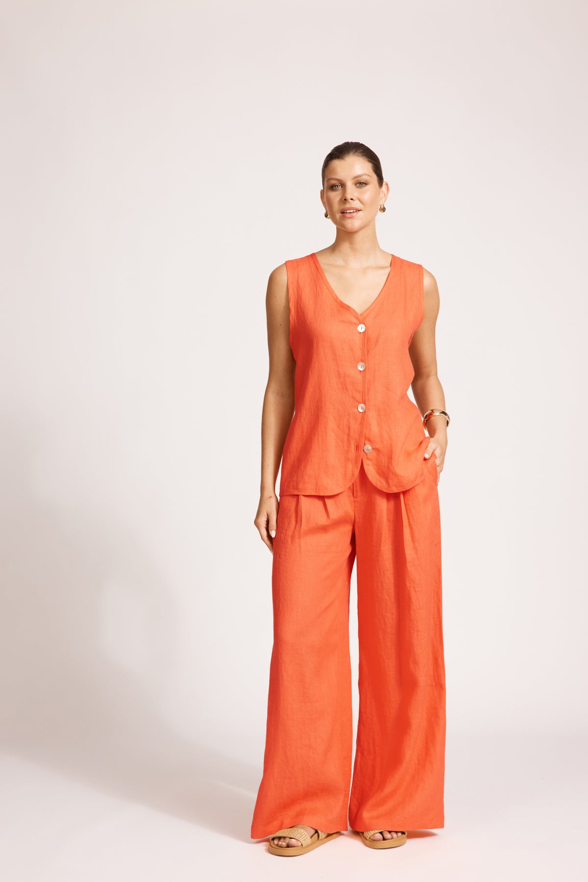 Eb & Ive Miramar Vest Coral