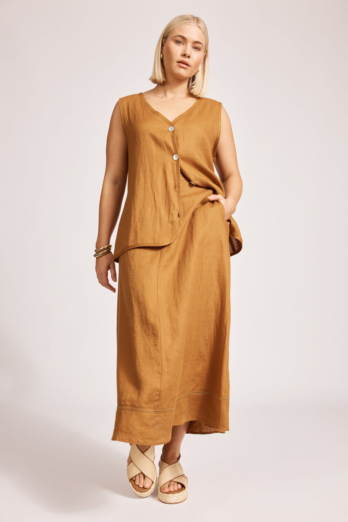 Eb & Ive Miramar Vest Caramel