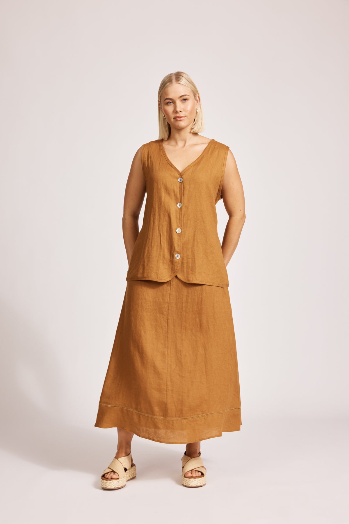 Eb & Ive Miramar Vest Caramel