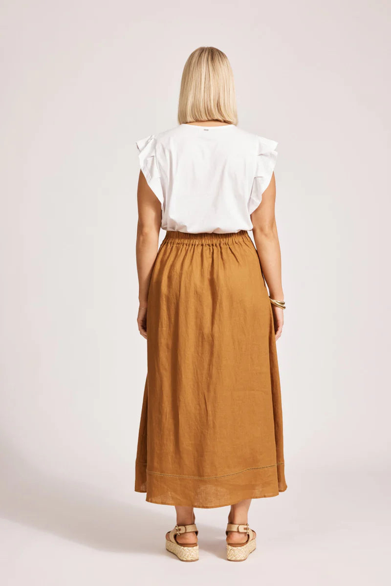 Eb & Ive Miramar Maxi Skirt Caramel