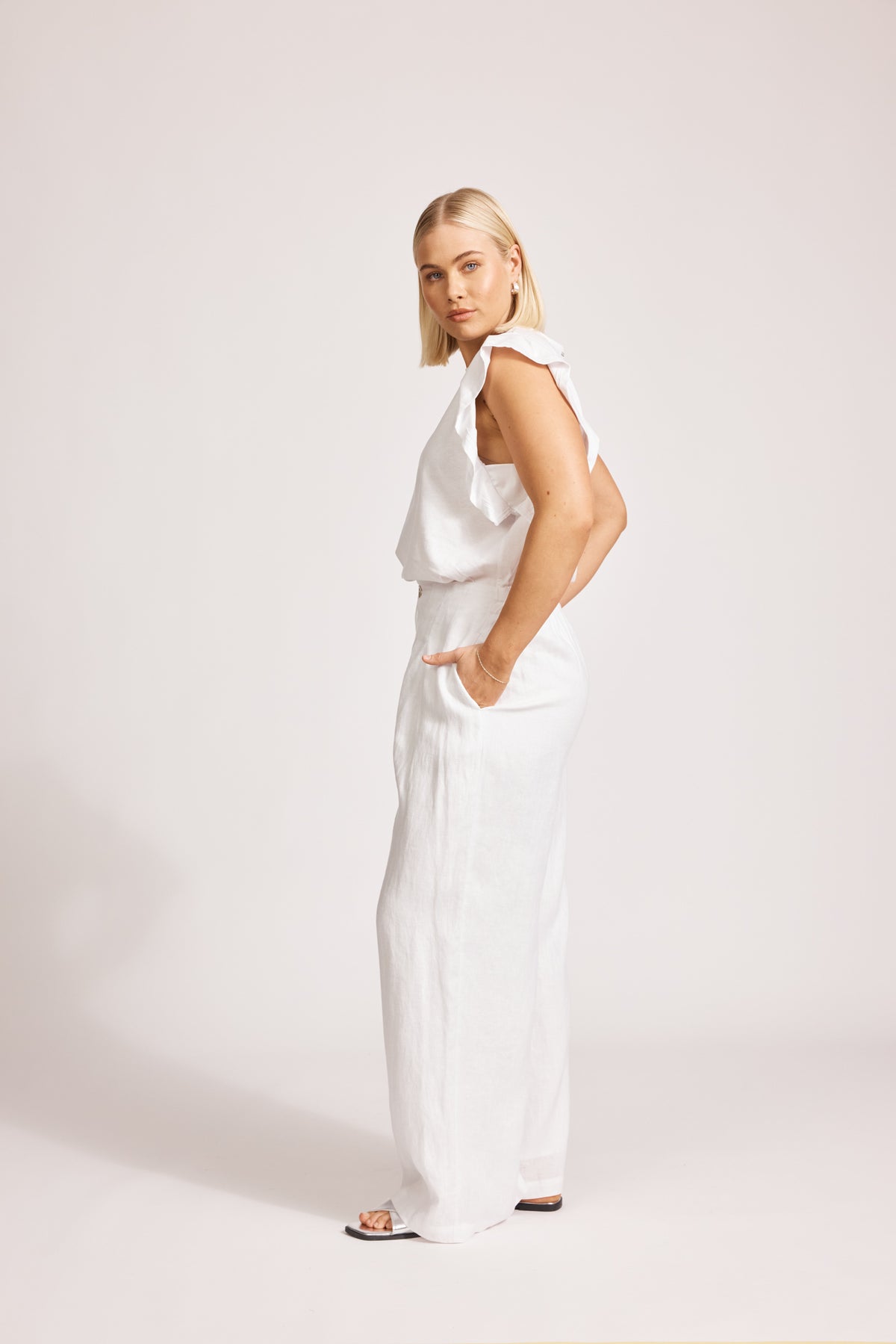 Eb & Ive Miramar Palazzo Pant White