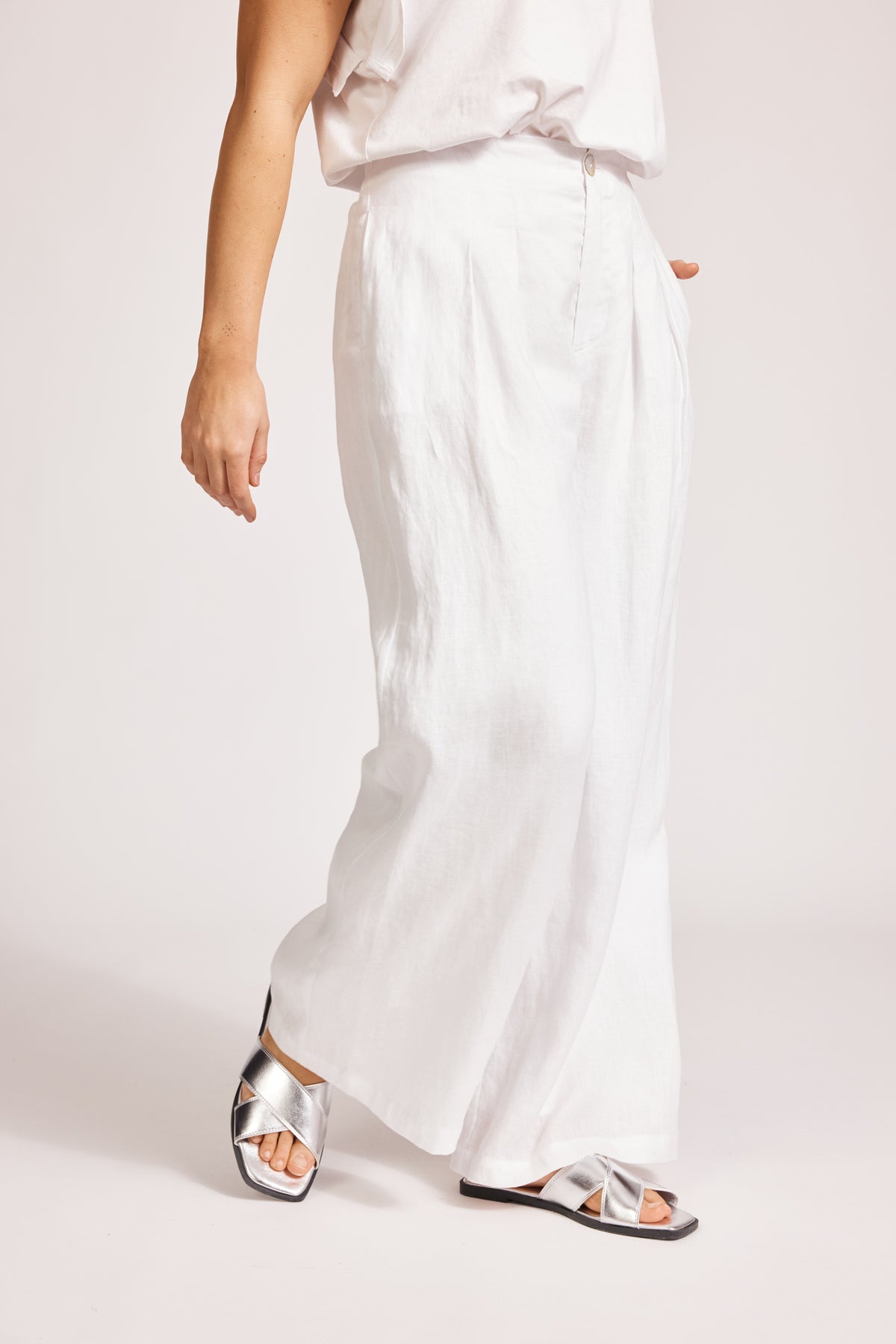 Eb & Ive Miramar Palazzo Pant White