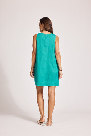 Eb & Ive Miramar Tank Dress Lagoon