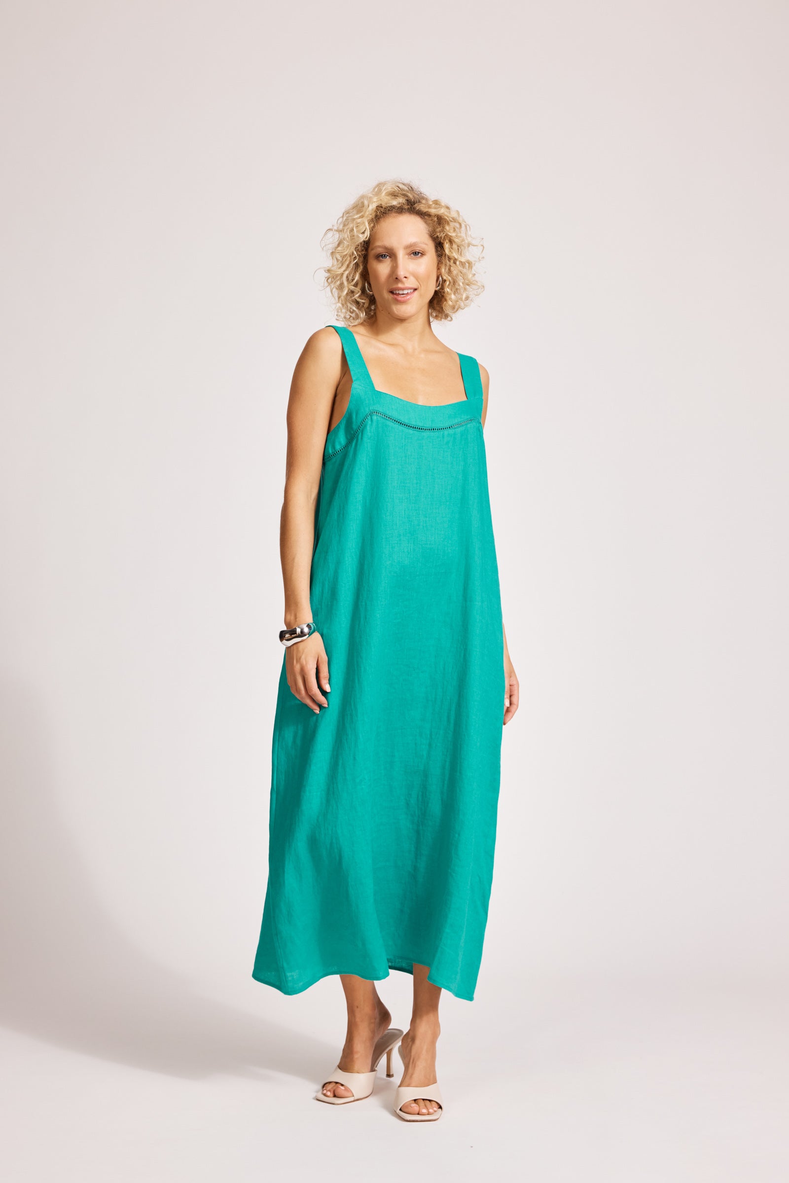 Eb & Ive Miramar Tank Maxi Dress Lagoon