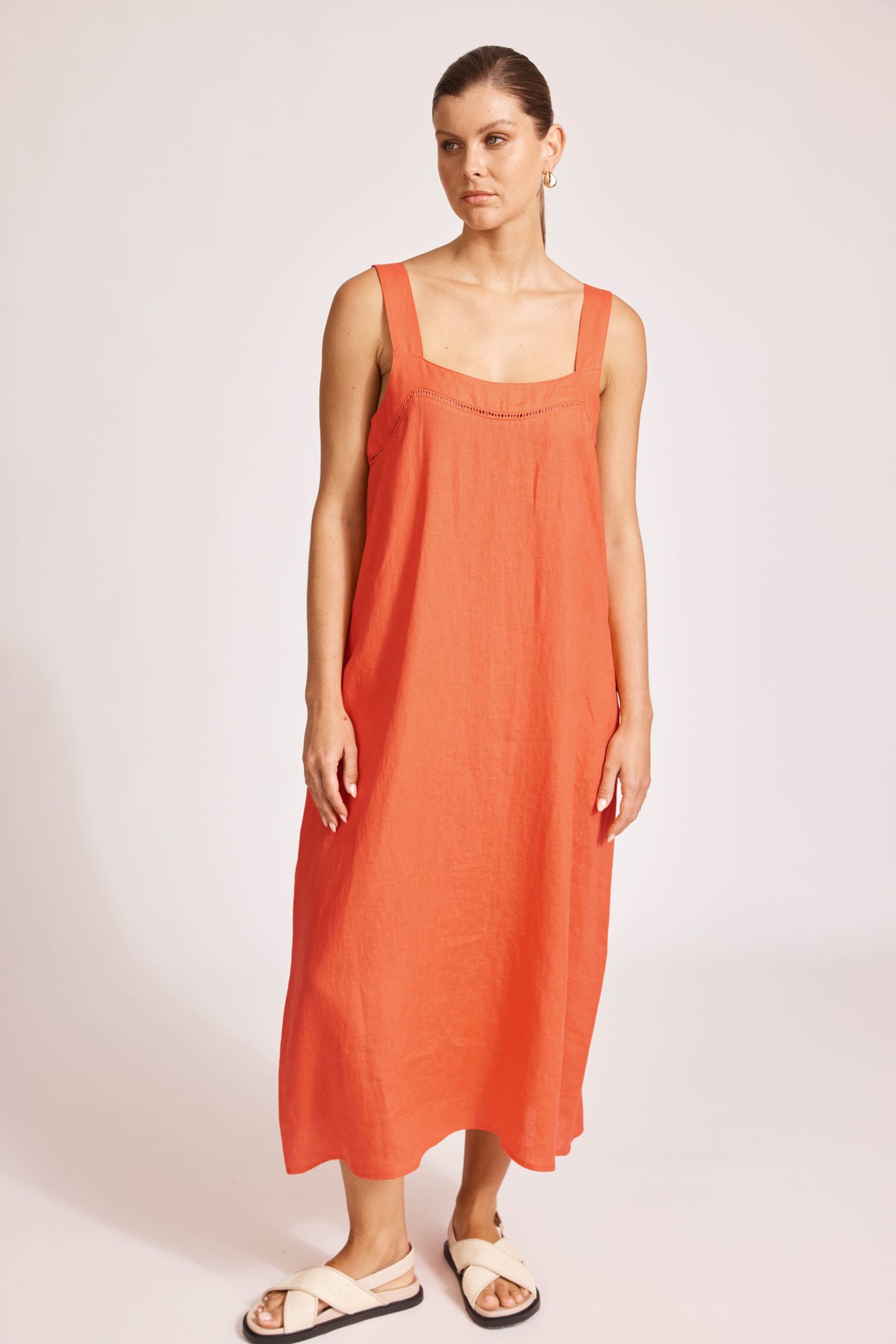 Eb & Ive Miramar Tank Maxi Dress Coral