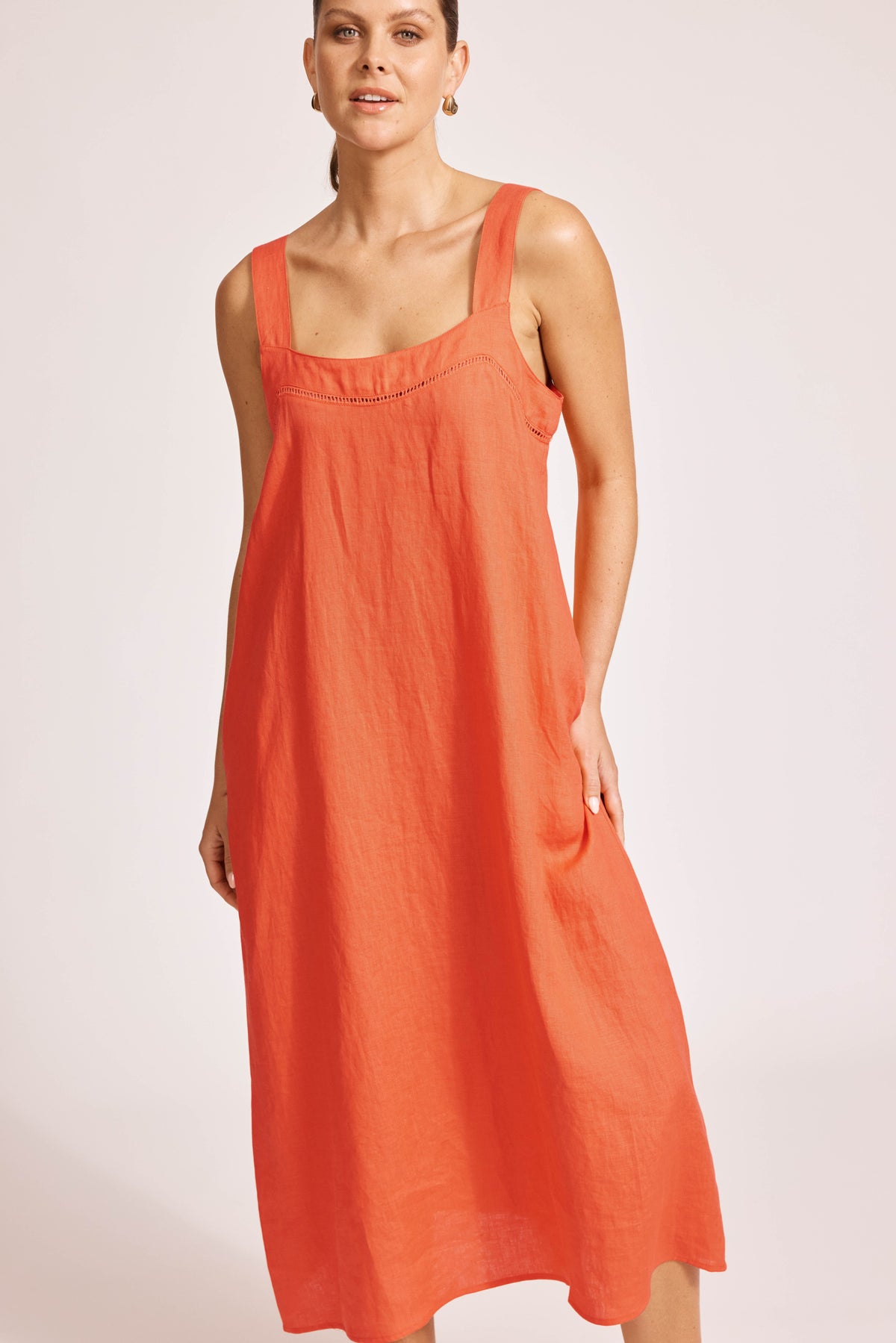 Eb & Ive Miramar Tank Maxi Dress Coral