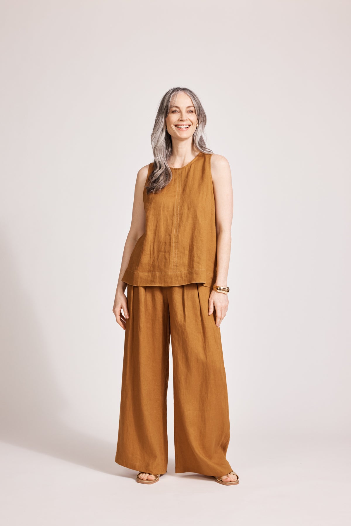 Eb & Ive Miramar Tank Top Caramel