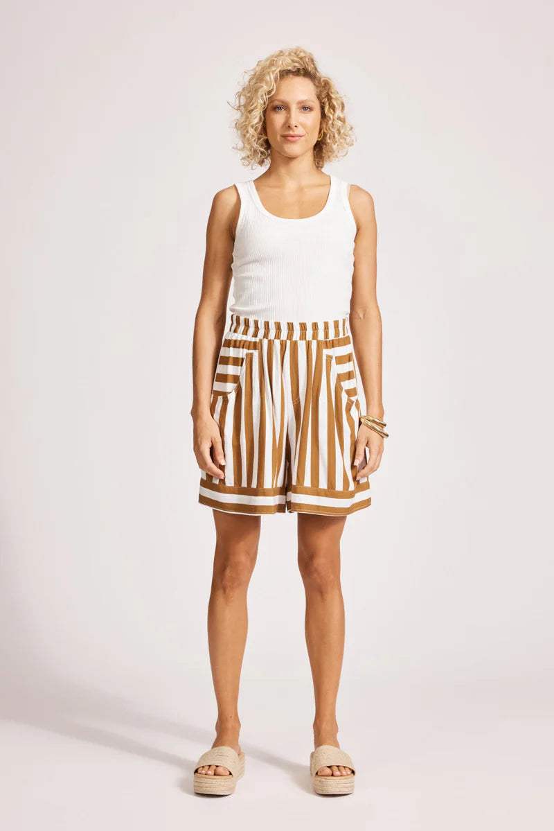 Eb & Ive Treville Stripe Short Caramel