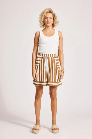 Eb & Ive Treville Stripe Short Caramel