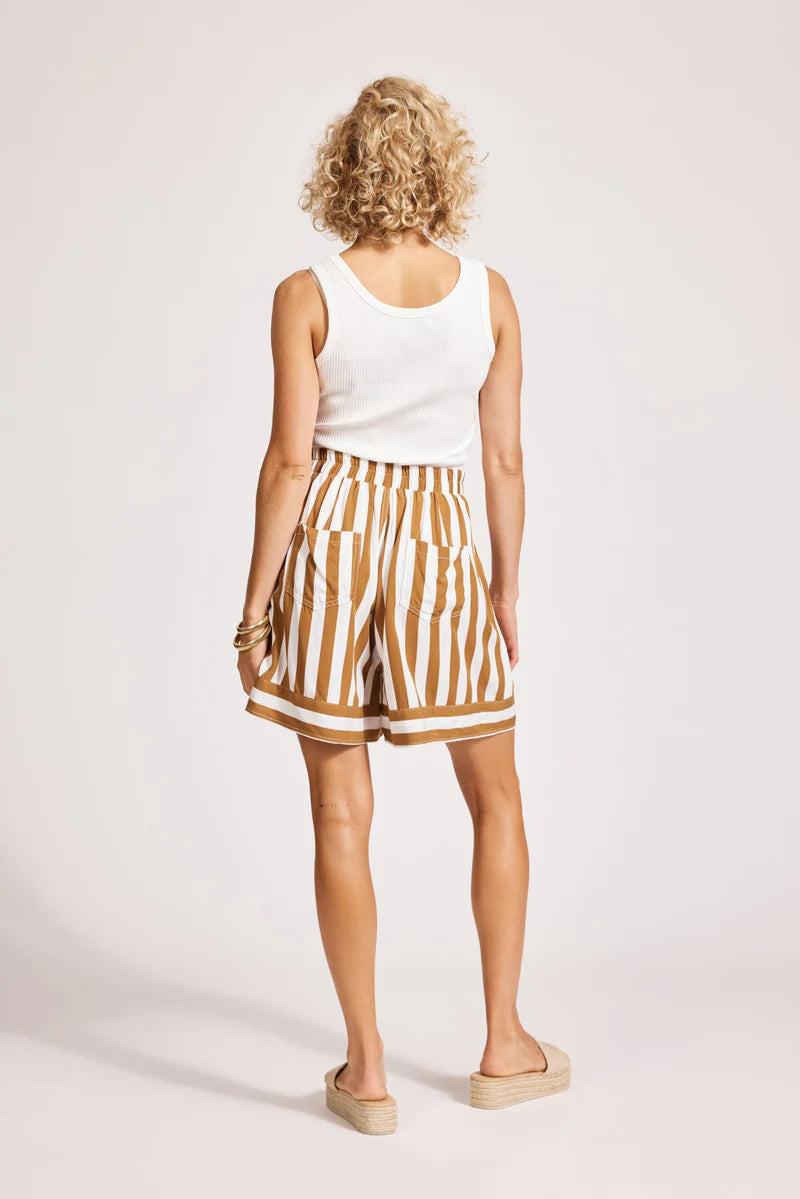 Eb & Ive Treville Stripe Short Caramel