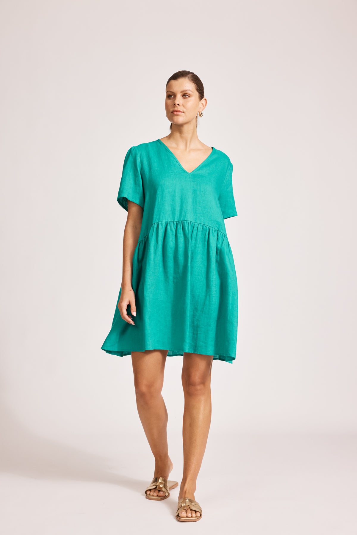 Eb & Ive Miramar Midi Dress Lagoon
