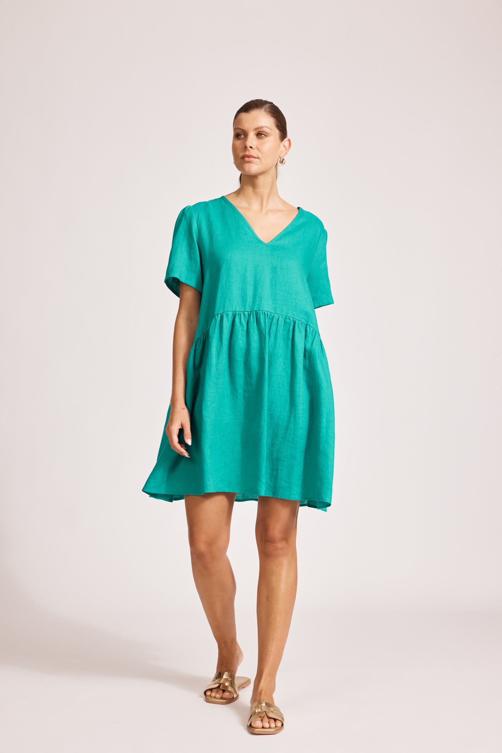 Eb & Ive Miramar Midi Dress Lagoon