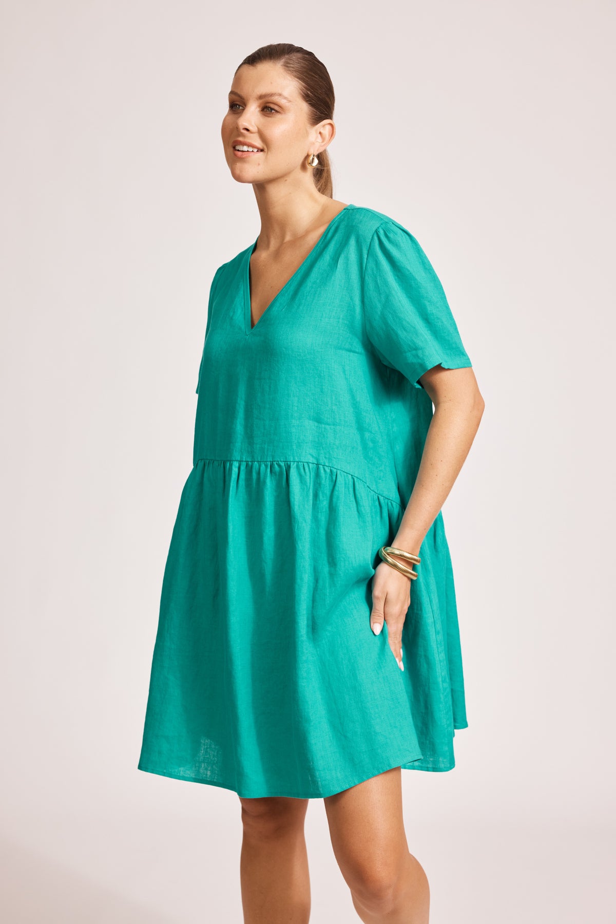 Eb & Ive Miramar Midi Dress Lagoon