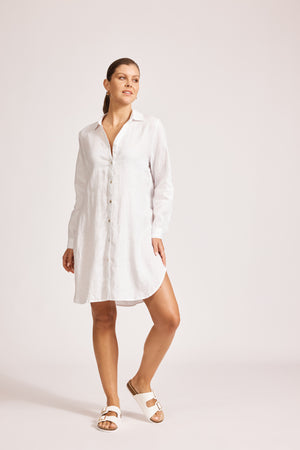 Eb & Ive Miramar Shirt Dress White