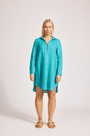 Eb & Ive Miramar Shirt Dress Lagoon