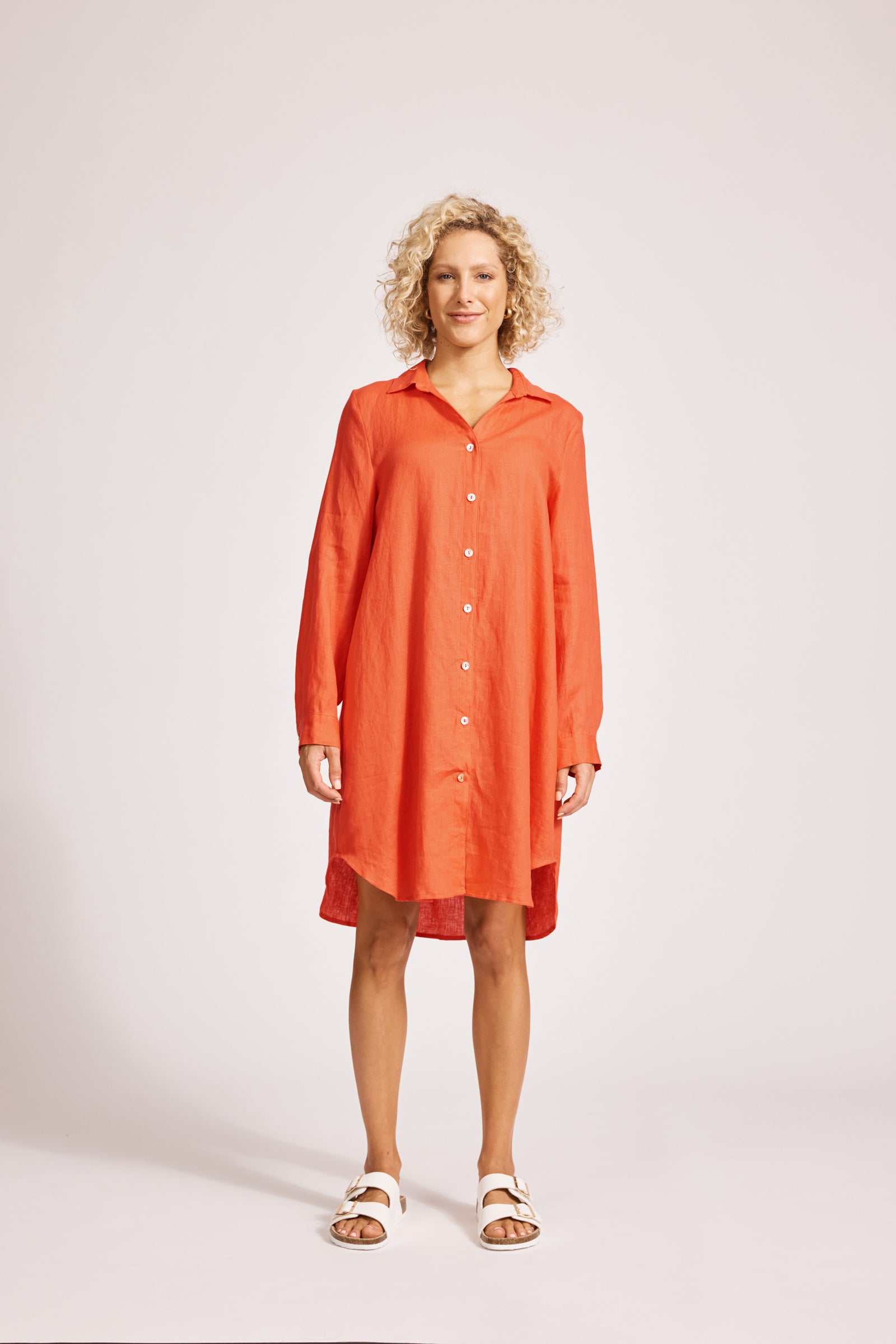 Eb & Ive Miramar Shirt Dress Coral