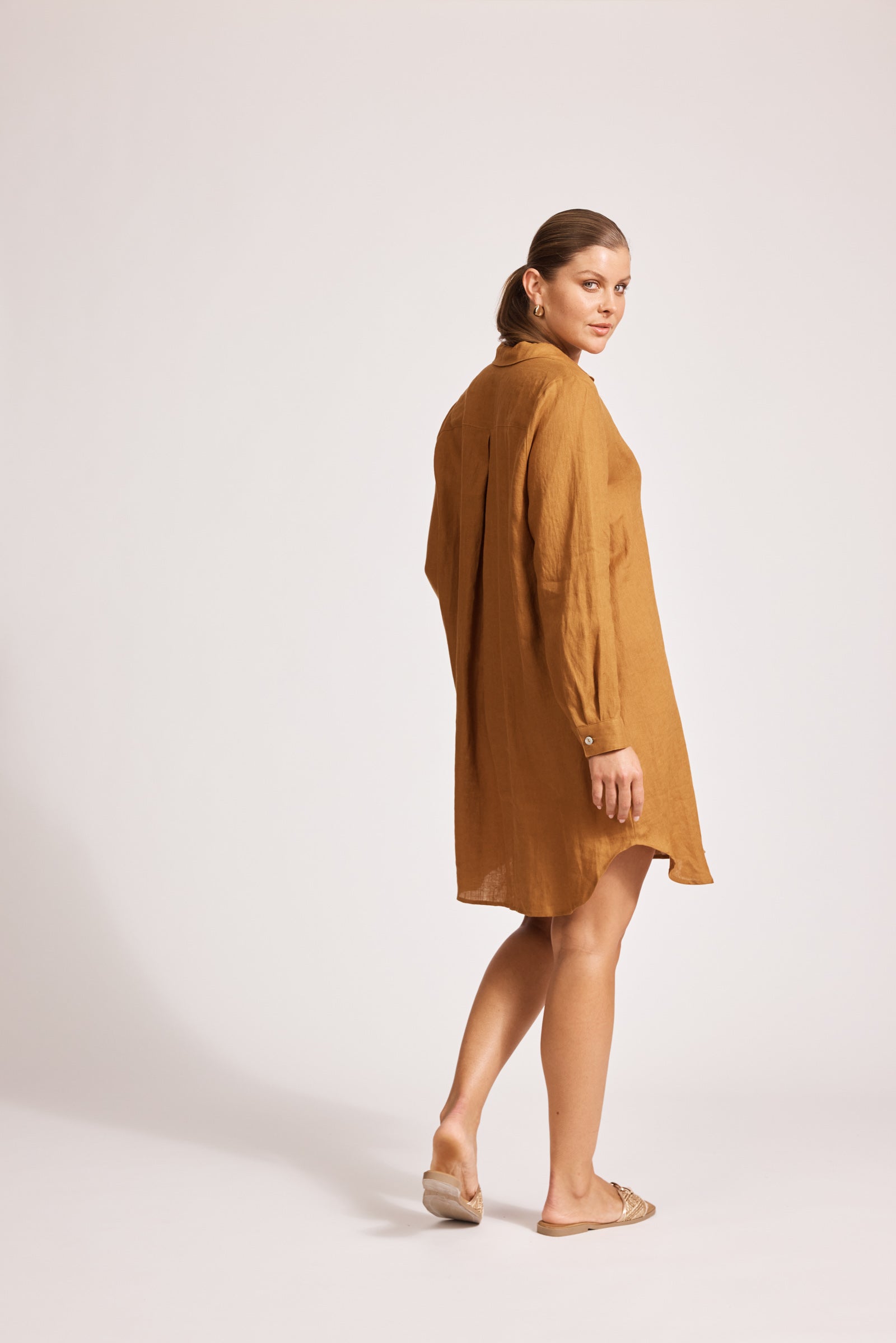 Eb & Ive Miramar Shirt Dress Caramel