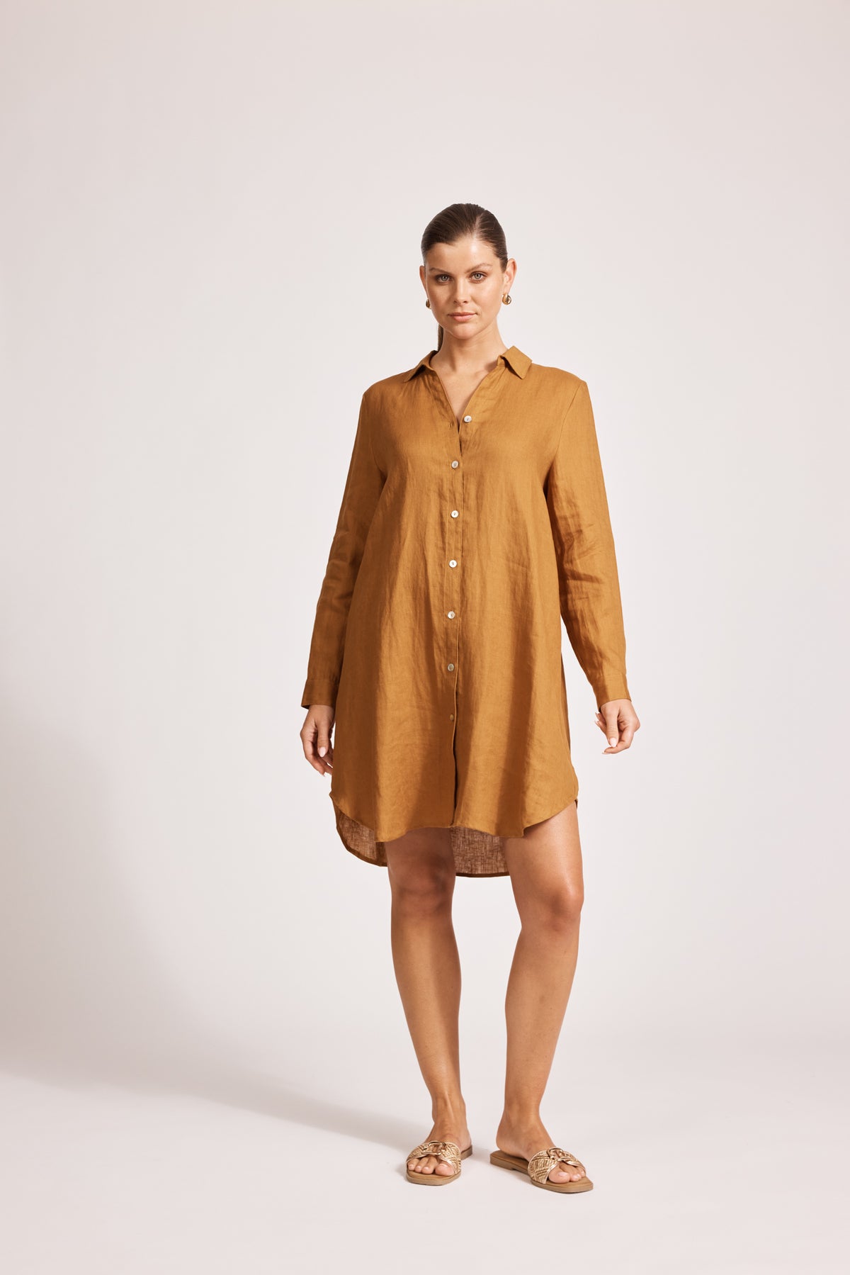Eb & Ive Miramar Shirt Dress Caramel