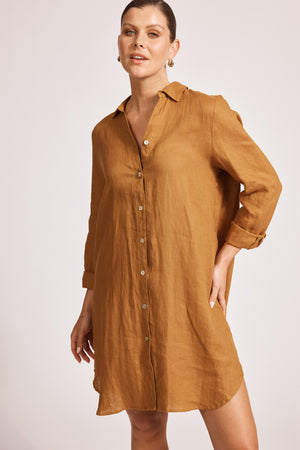 Eb & Ive Miramar Shirt Dress Caramel
