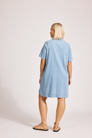 Eb & Ive Melenia Denim Shirt Dress Denim