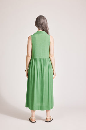 Eb & Ive Alesia Sleeveless Shirt Dress Jade