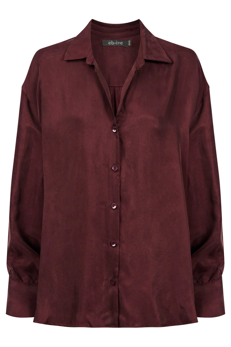Eb & Ive Calista Shirt Mahogany