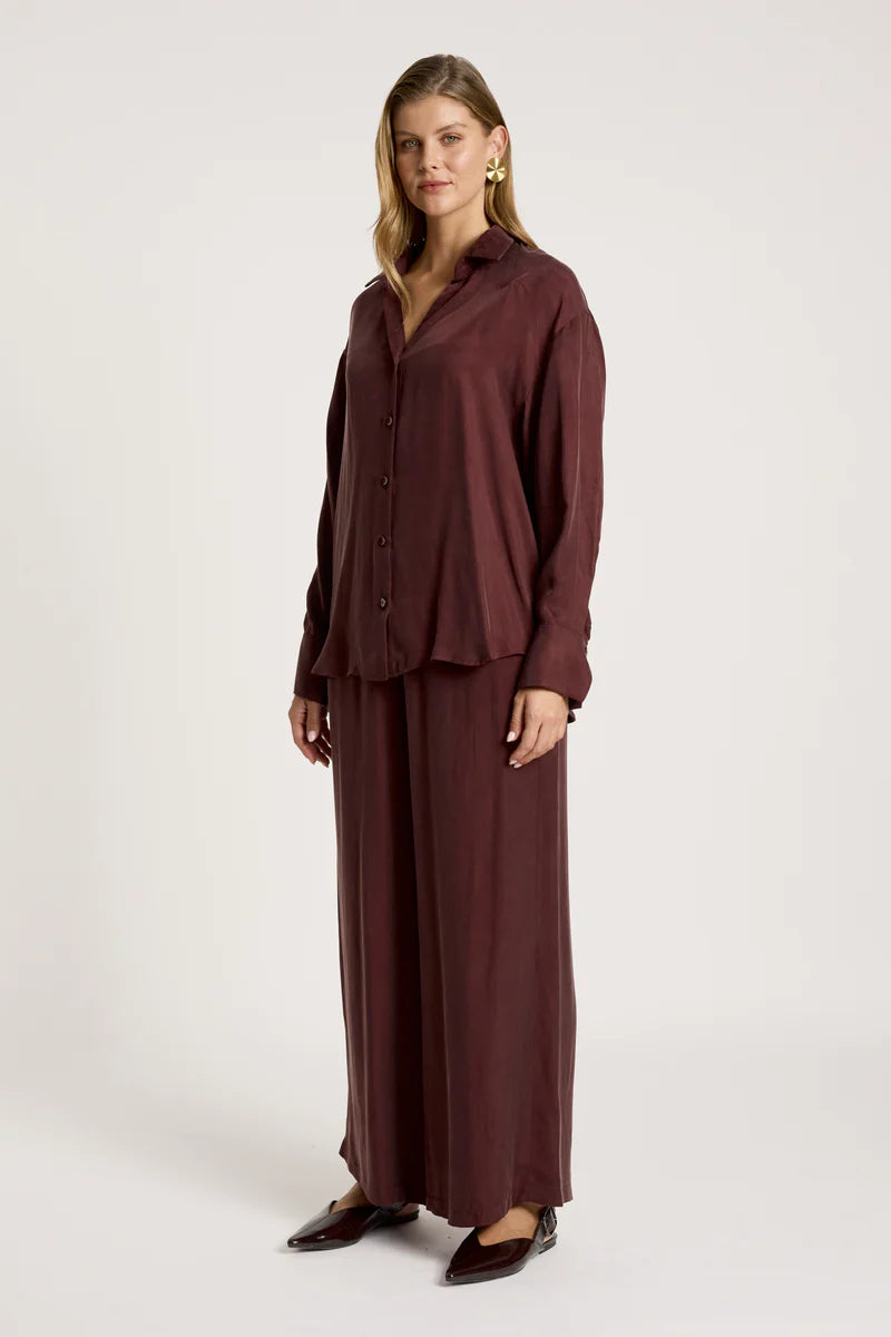 Eb & Ive Calista Shirt Mahogany